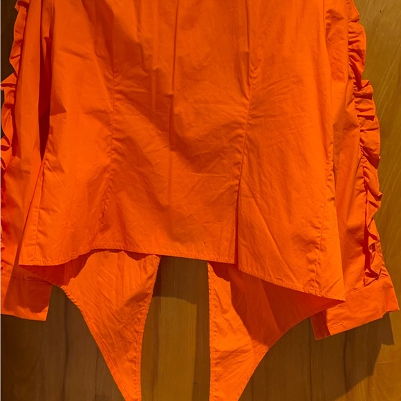 Orange tie up shirt - Picture 3 of 7